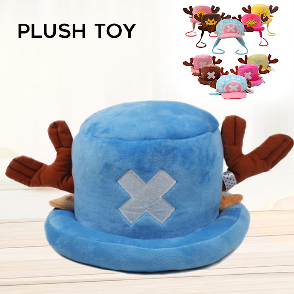 Varm vintermössa i plysch, söt tecknad Tony Tony Chopper-form, julklappar för kvinnor och flickor H