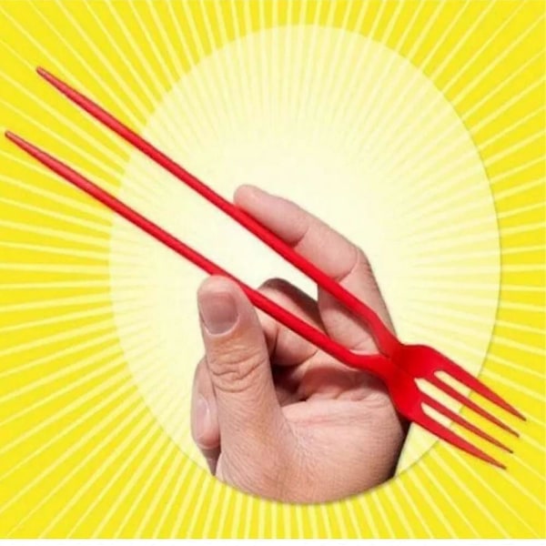 Haarukka-syömäpuikot yhdessä, Chork 24 kpl haarukka-syömäpuikkojen yhdistelmä (FMY) Punaiset haarukka-syömäpuikotB Red forked chopsticksB 1pair