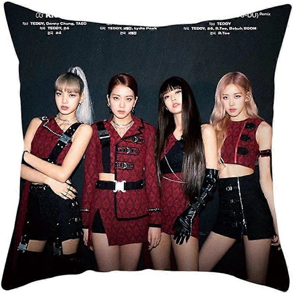 KPOP BLACKPINK TWICE Dubbelsidig Fotokudde Kuddfodral KILL THIS LOVE Heminredning 45x45cm -SYS19724[HK] 55x55CM 22x22IN
