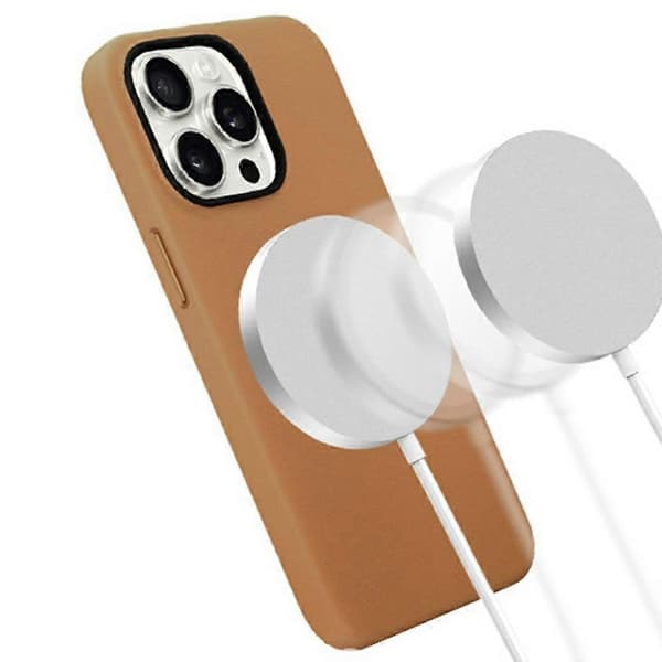 KZDOO for iPhone 16 Pro-deksel kompatibelt med MagSafe PU+PC støtsikkert mobildeksel - Titanium Grey