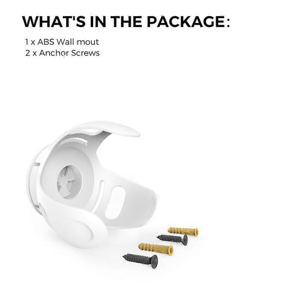 Seinäteline Echo Dot 4&5:lle, tilaa säästävä kiinnike White