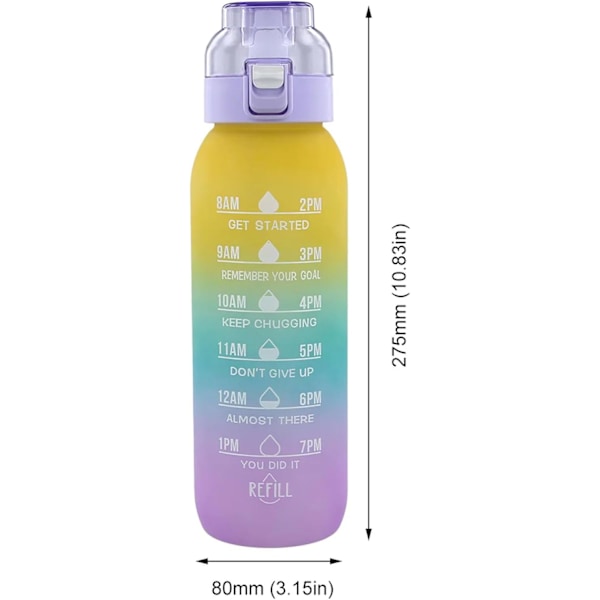 1000 ml 5 kpl makuainetta, maustettu vesipullo, tuoksuva vesikuppi, ilmalla maustettu urheiluvesipullo, urheilukuntoilun vesipulloon (violetti)