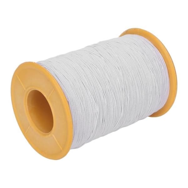 Elastisk snor - OMABETA - 0,5 mm - Hvit - Fleksibel - For DIY-armbånd
