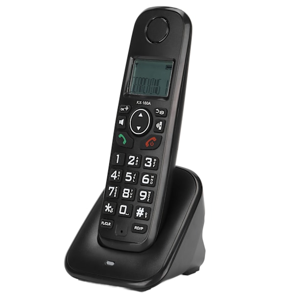 Trådlös telefonlur Trådlös telefon med nummerpresentation Gratis samtal LCD-display med en knapp EU-kontakt 100-240V