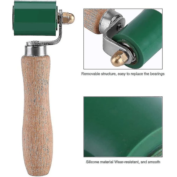 Käsipaine rullapuristin 40mm Rodillo De Costuras Käsi rulla, Silikoni Haute Sauma Käsipaine rulla Pvc Katto Hitsaus Työkalu (vihreä) A161