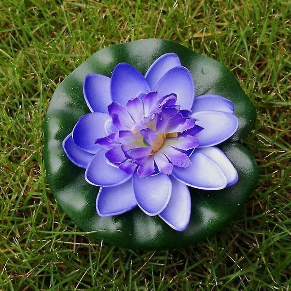 5 st Konstgjorda Flytande Näckrosor Eva Lotusblomma Dam Dekor 10cm Konstgjord Lotus Dam Tank Växt Ornament Hem Trädgård