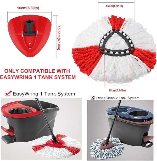 4 erstatningsmopper for Vileda Turbo 2 i 1 EasyWri