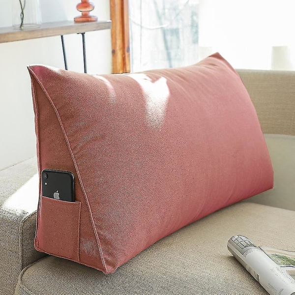 Triangulär sängkilkudde, ryggstöd Läskudde för ryggstöd Pink 100*35*20cm