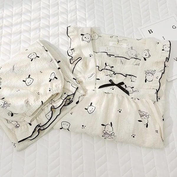 Kawaii Sanrio Pochacco Boligindretning, Nattøj, Løs Blondekjole, Komfortabel INS, Bryllups- Julegave Bochako Bochako L