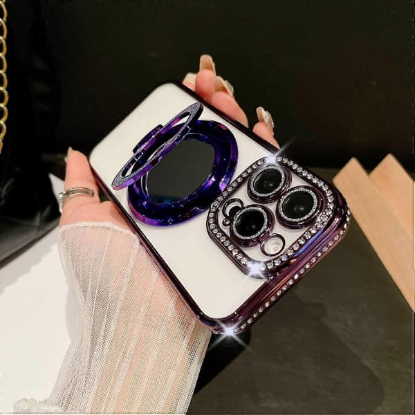 Kompatibel med iPhone 16 Pro Max Mobilskal Multicolor Dark Purple
