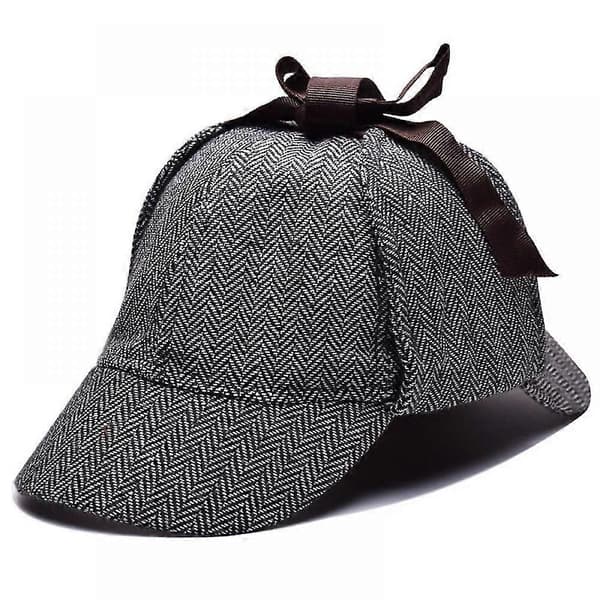 Ull Tweed Deerstalker Hatt - grå