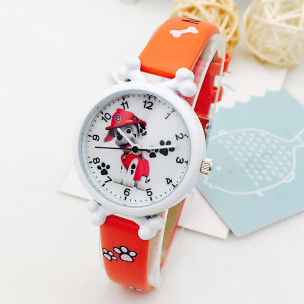 Paw Patrol Kvartsur Klocka Cartoon Analog Armbandsur Barn Pojke Flicka Present Red