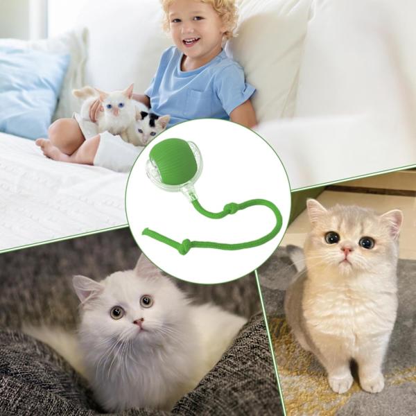 Automatisk Kattboll | Elektrisk Interaktiv Boll för Katter | Självberörande Smart Katt Leksak - Stimulerar Kattens Jaktintinkt