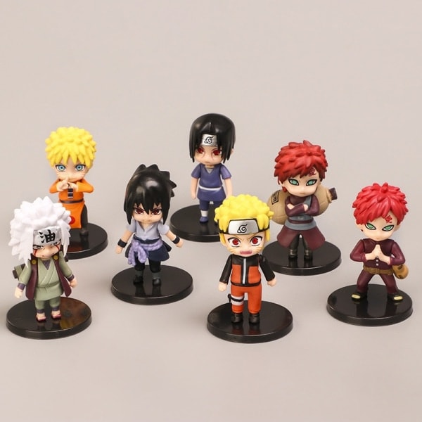12-pack Naruto Anime Shippuden Hinata Sasuke Itachi Kakashi Gaara Jiraiya Sakura Q-version PVC-figurer Leksaker Dockor Barnpresent