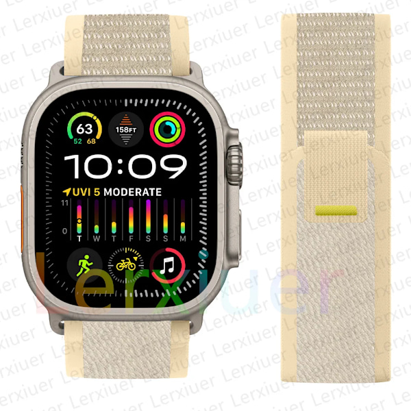 Trail-reim for Apple Watch Ultra 2 reim 49mm 44mm 45mm 40mm 41mm 38mm 42mm 45 44mm armbånd iWatch serie 8 9 7 6 5 3 se Starlight Starlight Starlight 38 40 41mm