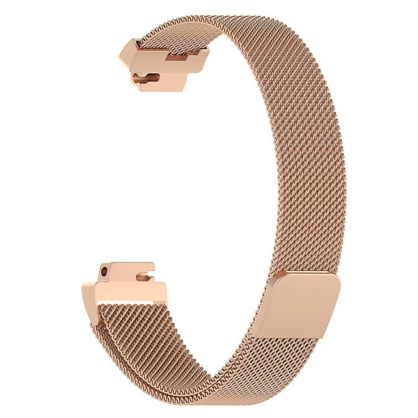 Rostfritt stål Magnetisk tunn mesh watch Handledsrem kompatibel Fitbit Inspire Hr Rose Gold L