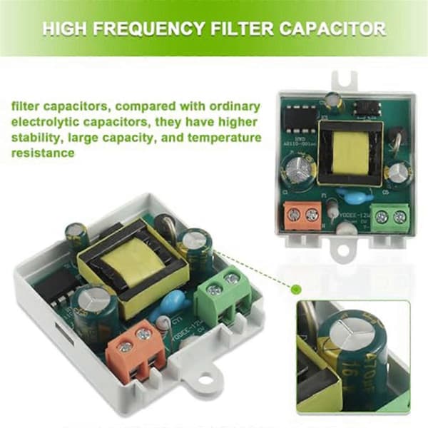 12 V/DC 10W Mini LED Transformator for 12 V LED Lys og Stripe