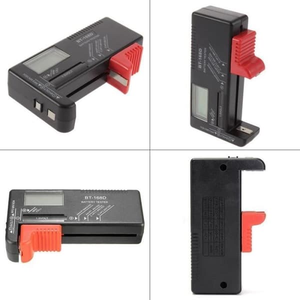 Batteritester - LCD - Sort - Til AA AAA CD 9V Batterier - LED Indikator