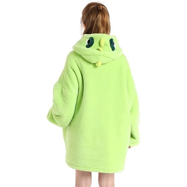 XJYDNCG Hættetrøje Fleecetæppe Pullover Plaid Børn Oversized Sød Vinter Varm Bærbar Komfortabel (Dinosaur)