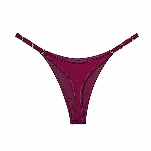 3-pak G-streng trusser til kvinder bomuldstrusser stræk T-back thongs lavtaljede hipster undertøj sexet S-xl-Perfet 3pc rød 3pc red XL