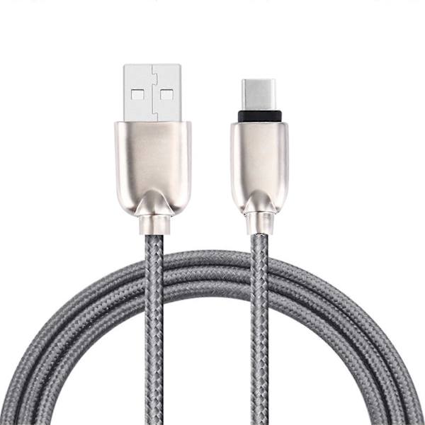 USB-C / Type-C - USB metallinen datakaapeli Grey