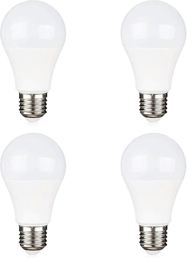 12V E27 LED 9W Kallvitt 6000K - Halogen Ekvivalent 75W - AC/DC 12V 24V - 4-pack