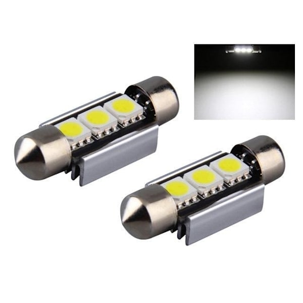 C5W Canbus 36mm hvide 6000k LED projektører SV8.5 8 8 36mm Vita 6000k 2-pack