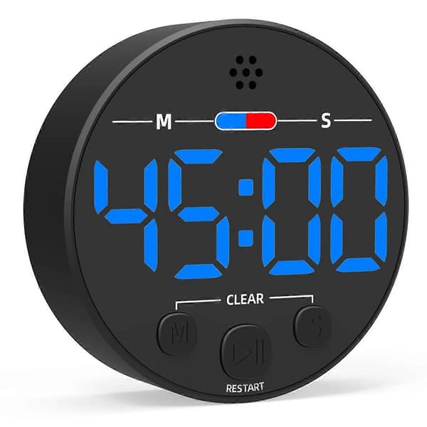Visuell Digital Timer med LED-Display - Idealisk för Köket Blue