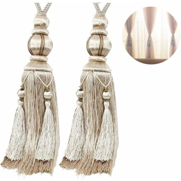 2 stk. Enkle Lantern Hengende Ball Dusker Gardiner Spenne Sling Binding Lantern Gardinbånd Håndlagde Øyett Flettede Draperinger