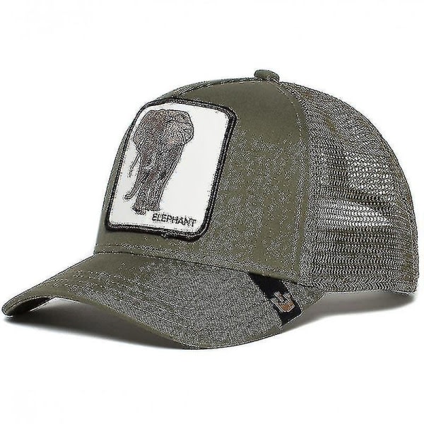 Svart Panther Mesh Cap for voksne - Sommer Baseball Cap Trucker Cap Tiger-gray brown