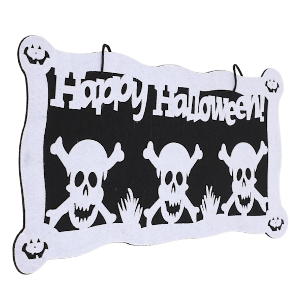 Klart trykk Halloween-skilt dekorativt rektangulært Happy Halloween-banner for soverom kafé hage G 8029 Skull 0.1