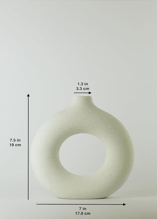 Keramikkvase - Moderne - Hvit - Nordisk design - For interiørdekorasjon
