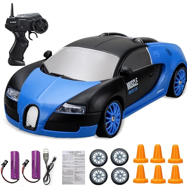 2.4G Drift RC Bil 4WD RC Drift Leke Fjernkontroll GTR Modell AE86 Kjøretøy Bil RC Racing Leke for Barn Julegaver 04-2B