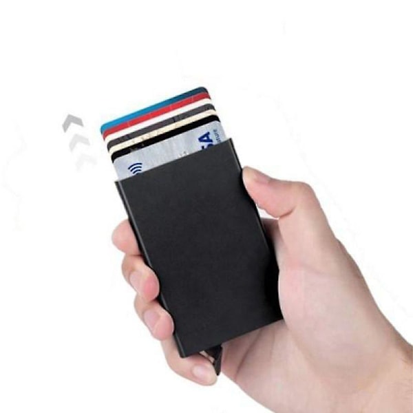 Kortholder Pop Up Wallet Slim Metal Bank Card Case Hold