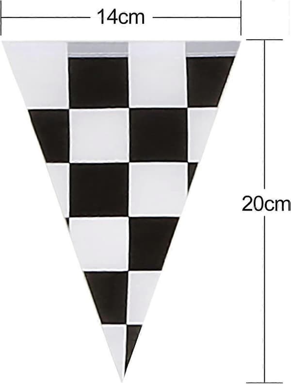 10m rutete vimpelbannere, racingflagg