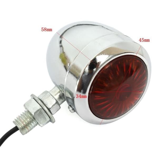 Par 12V Motorcykel Blinklys Indikatorlys til Harley Chrome Scooter