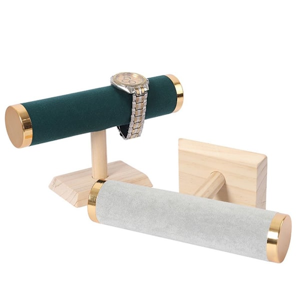 Armbandsdisplayställ Klocka VIT LÄDER LÄDER Vit White leather-leather