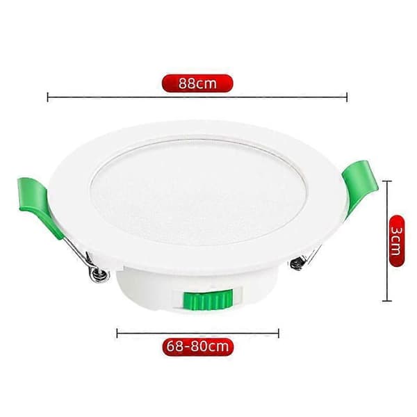6 stk. 7W Hvit LED Downlight Innfelte Taklamper Slim Spot Light