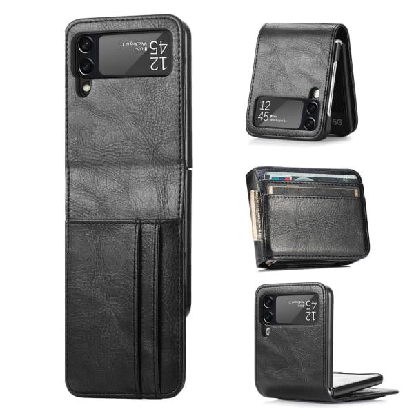 TG Samsung Galaxy Z Flip 3 - Kotelo korttipaikalla Musta