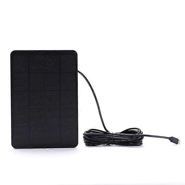 4W 5V Solcellepanel for sikkerhetskamera utendørs USB-lading Solcellepanel for CCTV sikkerhetskamera Moni Black