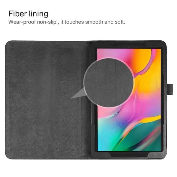 Etui - Samsung - Galaxy Tab A 10.1 2019 - PU Læder - Sort - Med Stand