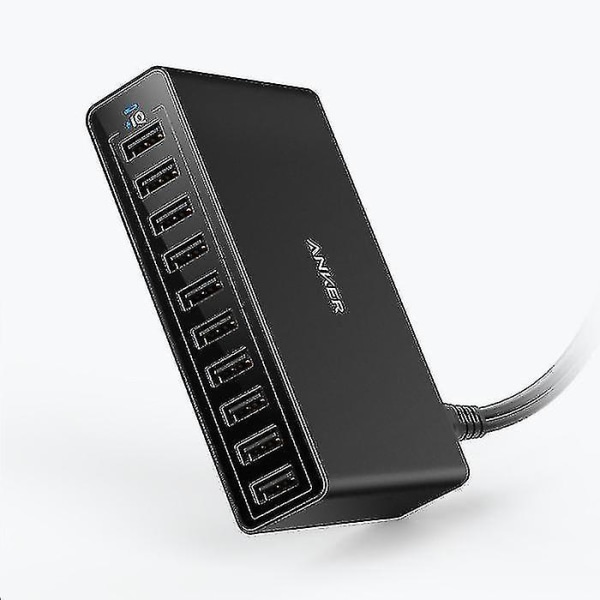 Anker Powerport 10 USB Laddningsstation 60w 10ports väggladdare Hemladdare Plugg Laddare Adapter