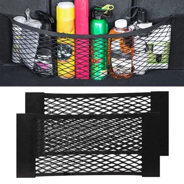 Bagagerumsnet til bil, 2 stk. 60 x 25 cm, til flasker, dagligvarer, opbevaring