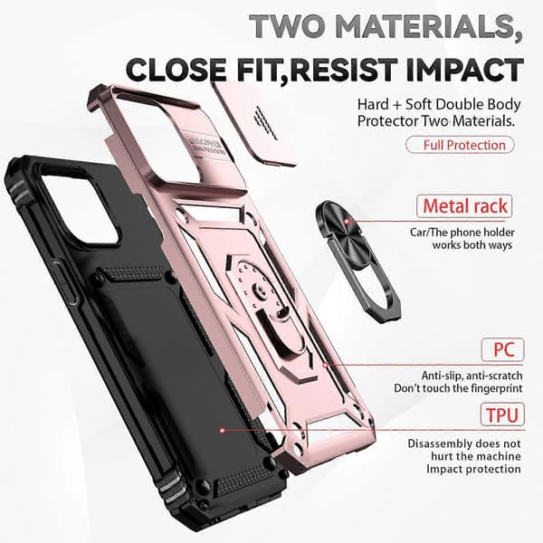 Liukuva Camshield-pidike puhelinkotelo For iPhone 15 Pro Max