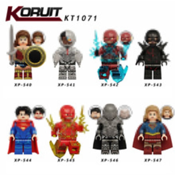8 stk. Superhelt The Flash Actionfigurer Byggeklodser Legetøjssæt Kamphelt Karakterfigurer Samlerobjekter til Børn