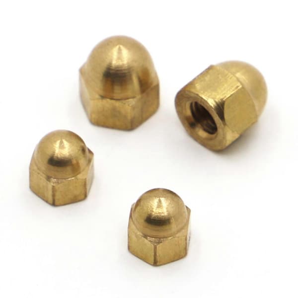 M3 M4 M5 M6 M8 M10 M12 M14 M16 DIN1587 Messing Koppmutter Hetter Messing Hette Type Kobber Mutterdeksel Halvsirkel Koppmuttere