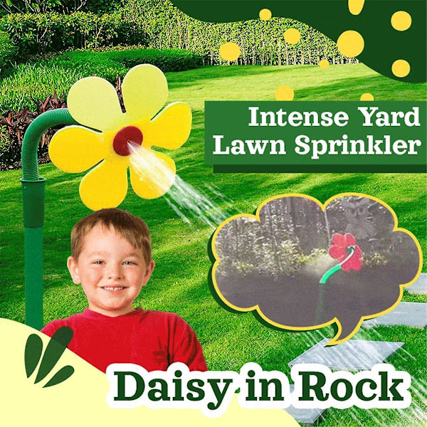 Dansende Daisy Sprinkler Plen Sprinkler Sprayer, Egnet for Hage Irrigasjon Hage Irrigasjon Verktøy Gul-Perfet