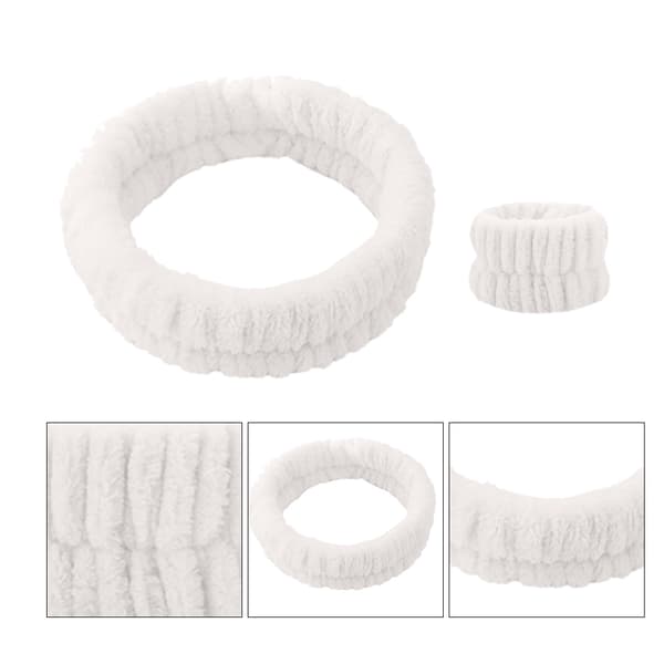3-pakning Gjenbrukbart Spa Hodebånd & Armbåndsett
