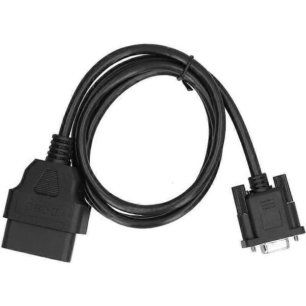 16Pin OBD2 til RS232 DB9 Bil Diagnostisk Interface Adapter Forlængerkabel Stik 1,5m
