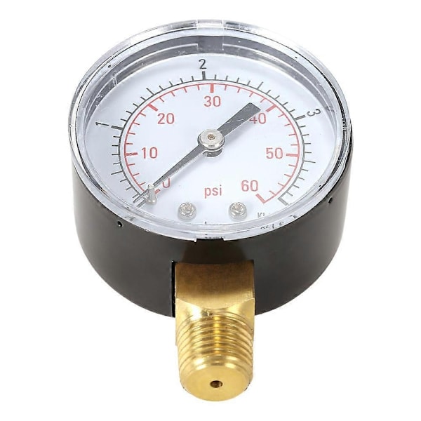 50mm 0~60psi 0~4bar Bassengfilter Vanntrykksmåler Hydraulisk Trykkmåler Manometer 1/4\" NPT Gjenge - Perfekt 2